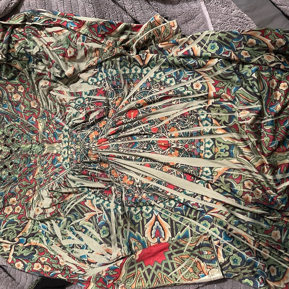 Vibrant Multicolor Patterned Dress